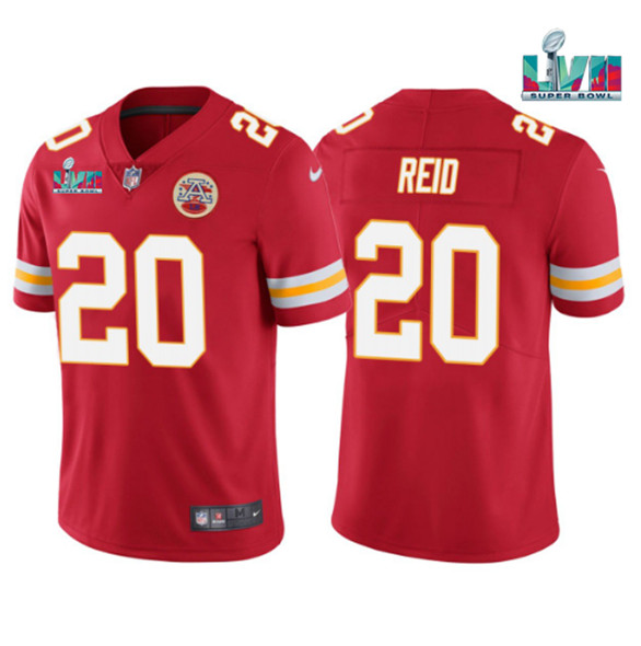 Kansas City Chiefs #20 Justin Reid Red Super Bowl LVII Patch Vapor Untouchable Limited Stitched Jers