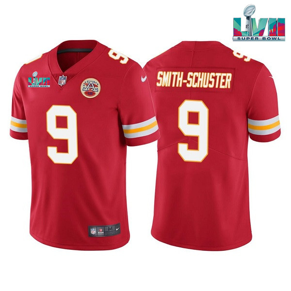 Kansas City Chiefs #9 JuJu Smith-Schuster Red Super Bowl LVII Patch Vapor Untouchable Limited Stitch