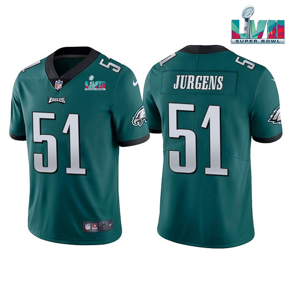 Philadelphia Eagles #51 Cam Jurgens Green Super Bowl LVII Vapor Untouchable Limited Stitched Jersey