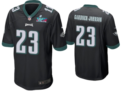 Philadelphia Eagles #23 C.J. Gardner-Johnson Limited Black Super Bowl LVII Vapor Jersey