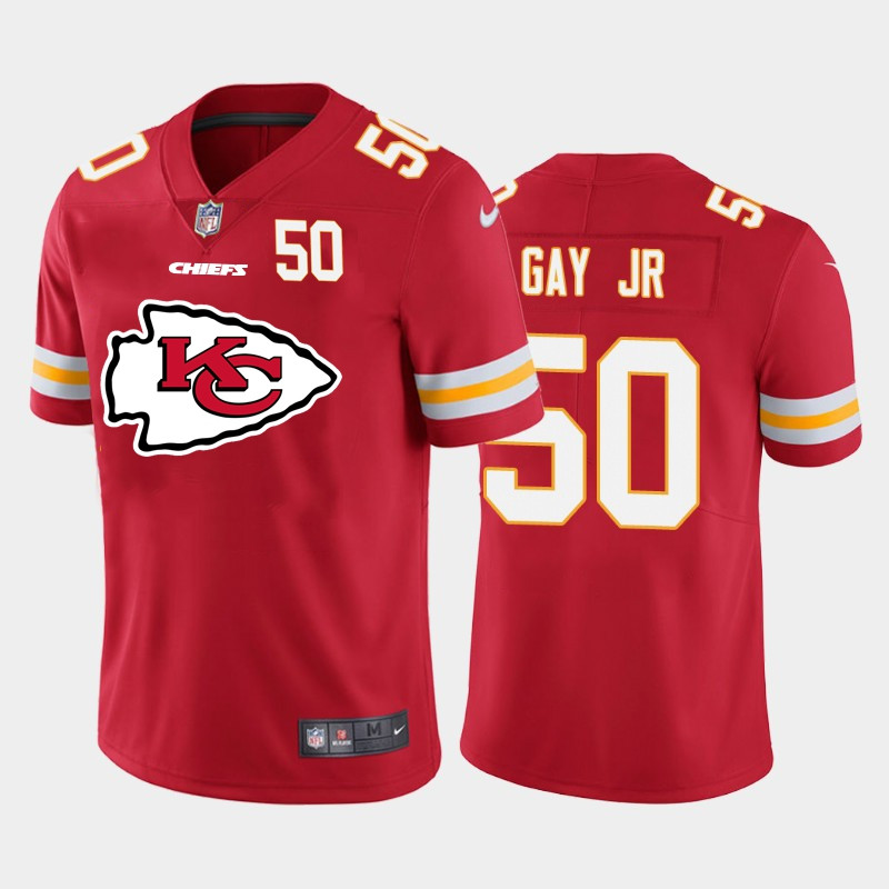 Kansas City Chiefs #50 Willie Gay Jr. Red Team Big Logo Number Vapor Untouchable Limited Jersey