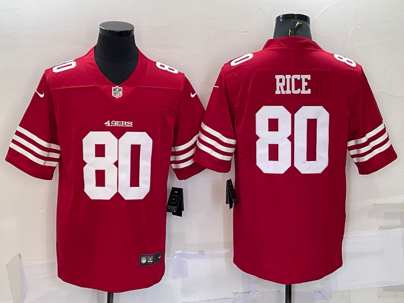 San Francisco 49ers #80 Jerry Rice 2022 New Red Vapor Untouchable Stitched Jersey