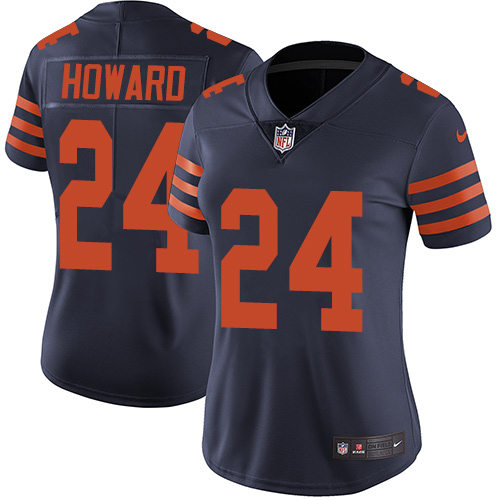 Nike Bears #24 Jordan Howard Navy Blue Alternate Women's Stitched NFL Vapor Untouchable Limited Jers