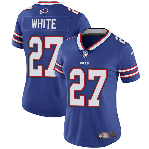 Nike Bills #27 Tre'Davious White Royal Blue Team Color Women's Stitched NFL Vapor Untouchable Limite