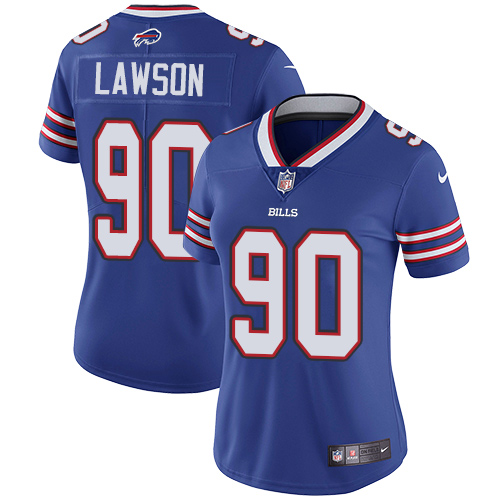 Nike Bills #90 Shaq Lawson Royal Blue Team Color Women's Stitched NFL Vapor Untouchable Limited Jers