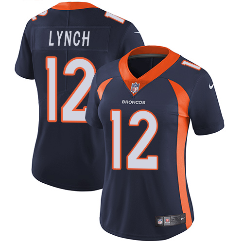 Nike Broncos #12 Paxton Lynch Blue Alternate Women's Stitched NFL Vapor Untouchable Limited Jersey