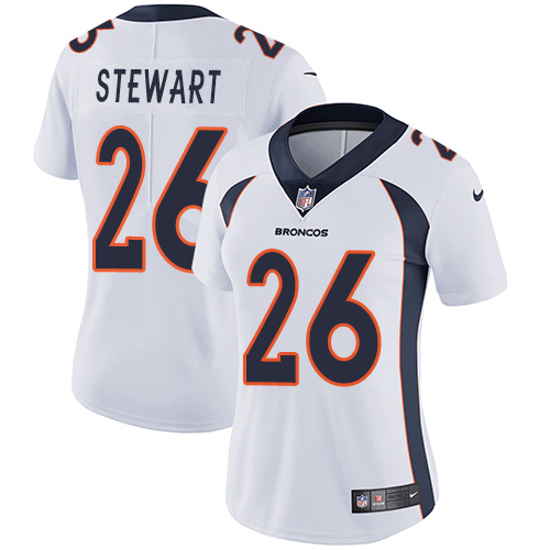 Nike Broncos #26 Darian Stewart White Women's Stitched NFL Vapor Untouchable Limited Jersey