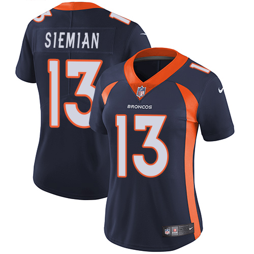 Nike Broncos #13 Trevor Siemian Blue Alternate Women's Stitched NFL Vapor Untouchable Limited Jersey