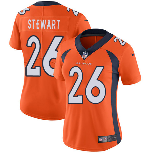 Nike Broncos #26 Darian Stewart Orange Team Color Women's Stitched NFL Vapor Untouchable Limited Jer