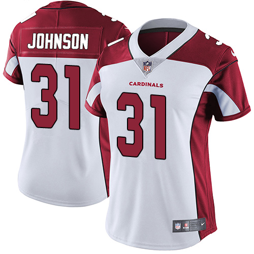 Nike Cardinals #31 David Johnson White Women's Stitched NFL Vapor Untouchable Limited Jersey