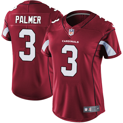 Nike Cardinals #3 Carson Palmer Red Team Color Women's Stitched NFL Vapor Untouchable Limited Jersey