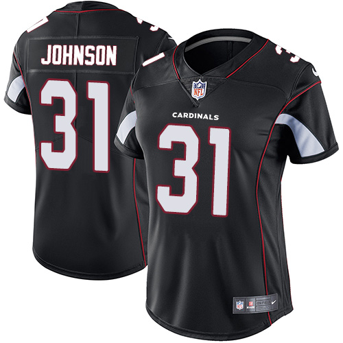 Nike Cardinals #31 David Johnson Black Alternate Women's Stitched NFL Vapor Untouchable Limited Jers