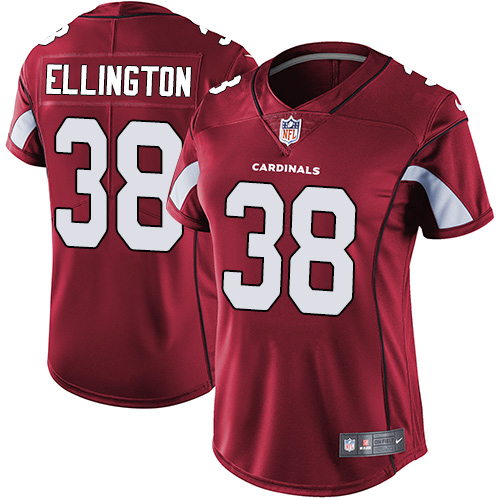 Nike Cardinals #38 Andre Ellington Red Team Color Women's Stitched NFL Vapor Untouchable Limited Jer