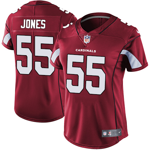 Nike Cardinals #55 Chandler Jones Red Team Color Women's Stitched NFL Vapor Untouchable Limited Jers