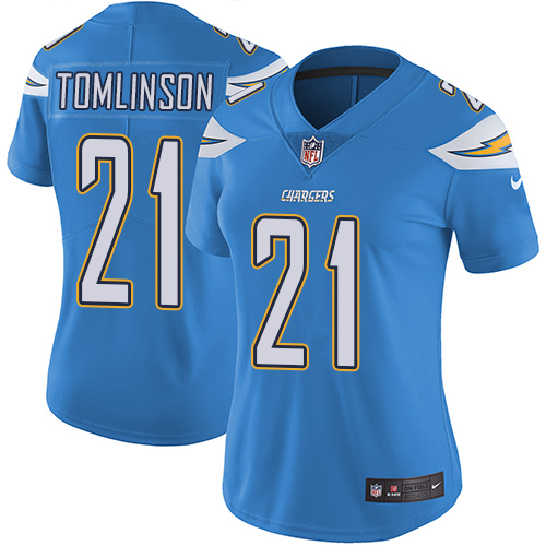 Nike Chargers #21 LaDainian Tomlinson Electric Blue Alternate Women's Stitched NFL Vapor Untouchable