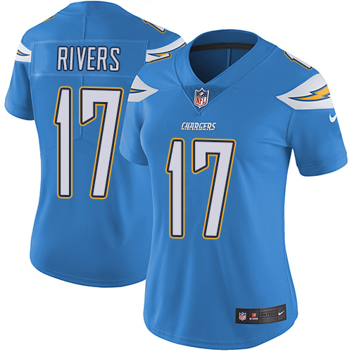 Nike Chargers #17 Philip Rivers Electric Blue Alternate Women's Stitched NFL Vapor Untouchable Limit