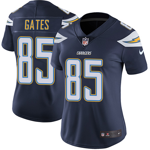 Nike Chargers #85 Antonio Gates Navy Blue Team Color Women's Stitched NFL Vapor Untouchable Limited