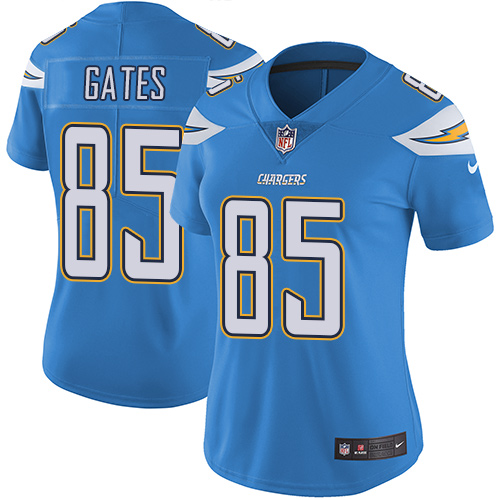 Nike Chargers #85 Antonio Gates Electric Blue Alternate Women's Stitched NFL Vapor Untouchable Limit