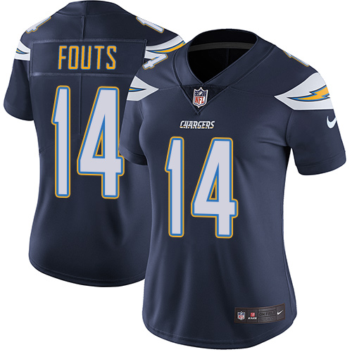 Nike Chargers #14 Dan Fouts Navy Blue Team Color Women's Stitched NFL Vapor Untouchable Limited Jers