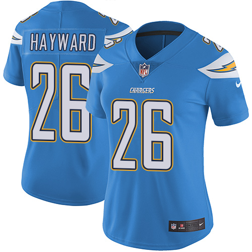 Nike Chargers #26 Casey Hayward Electric Blue Alternate Women's Stitched NFL Vapor Untouchable Limit