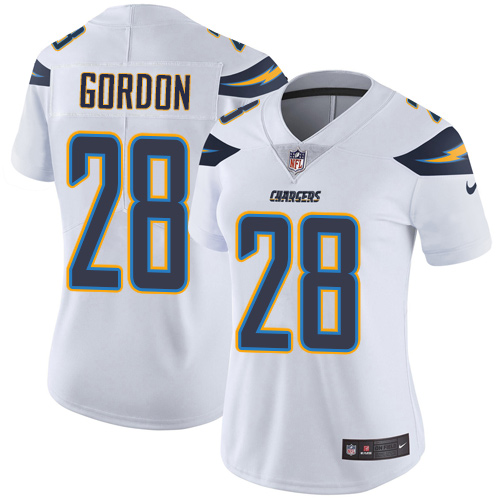 Nike Chargers #28 Melvin Gordon White Women's Stitched NFL Vapor Untouchable Limited Jersey