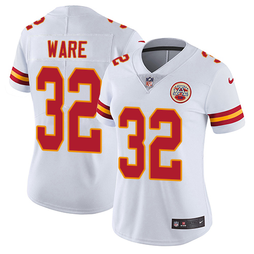 Nike Chiefs #32 Spencer Ware White Women's Stitched NFL Vapor Untouchable Limited Jersey