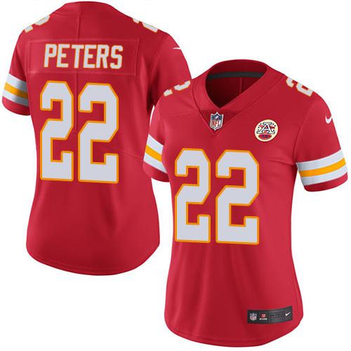 Nike Chiefs #22 Marcus Peters Red Team Color Women's Stitched NFL Vapor Untouchable Limited Jersey