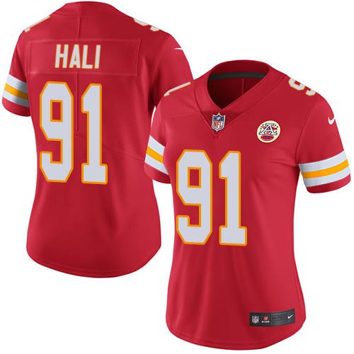 Nike Chiefs #91 Tamba Hali Red Team Color Women's Stitched NFL Vapor Untouchable Limited Jersey