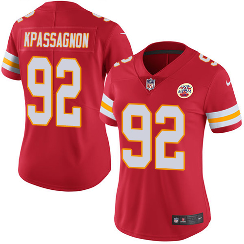 Nike Chiefs #92 Tanoh Kpassagnon Red Team Color Women's Stitched NFL Vapor Untouchable Limited Jerse