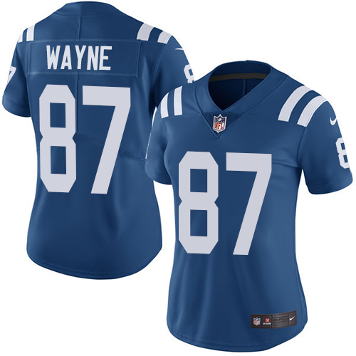 Nike Colts #87 Reggie Wayne Royal Blue Team Color Women's Stitched NFL Vapor Untouchable Limited Jer