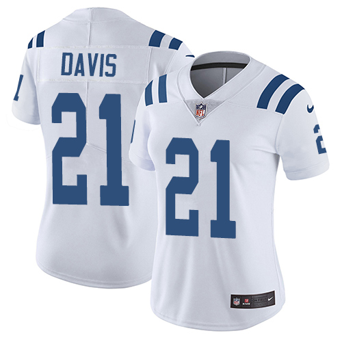 Nike Colts #21 Vontae Davis White Women's Stitched NFL Vapor Untouchable Limited Jersey