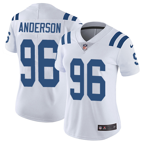 Nike Colts #96 Henry Anderson White Women's Stitched NFL Vapor Untouchable Limited Jersey