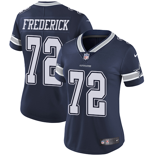 Nike Cowboys #72 Travis Frederick Navy Blue Team Color Women's Stitched NFL Vapor Untouchable Limite