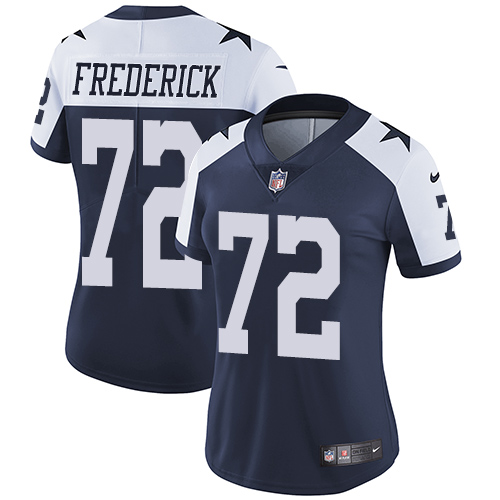 Nike Cowboys #72 Travis Frederick Navy Blue Thanksgiving Women's Stitched NFL Vapor Untouchable Limi