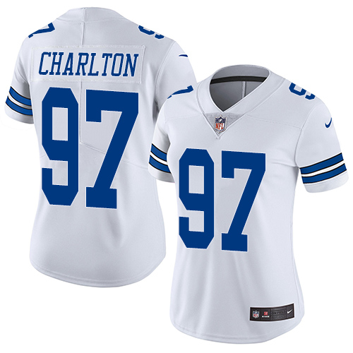 Nike Cowboys #97 Taco Charlton White Women's Stitched NFL Vapor Untouchable Limited Jersey