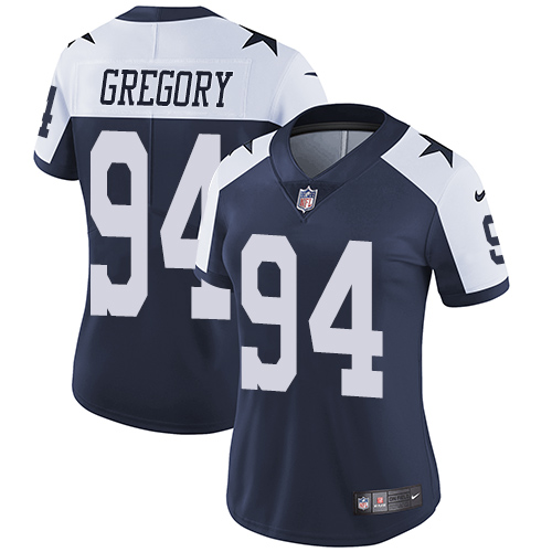 Nike Cowboys #94 Randy Gregory Navy Blue Thanksgiving Women's Stitched NFL Vapor Untouchable Limited
