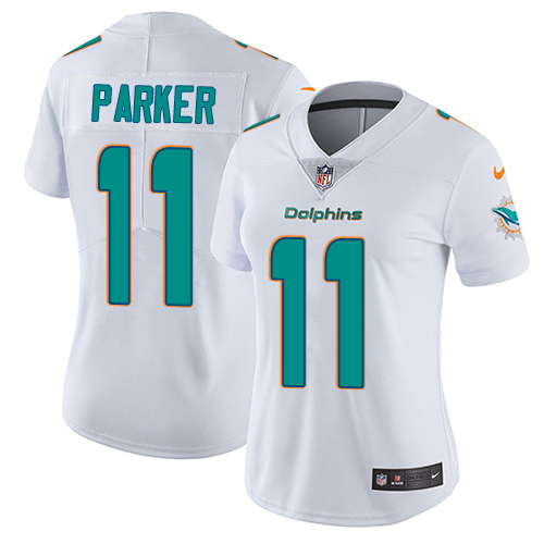 Nike Dolphins #11 DeVante Parker White Women's Stitched NFL Vapor Untouchable Limited Jersey