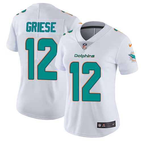 Nike Dolphins #12 Bob Griese White Women's Stitched NFL Vapor Untouchable Limited Jersey