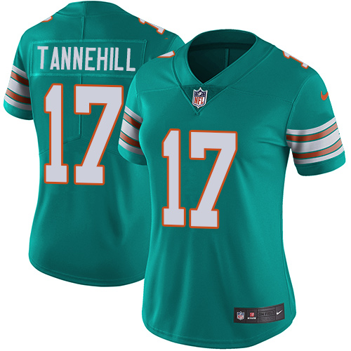 Nike Dolphins #17 Ryan Tannehill Aqua Green Alternate Women's Stitched NFL Vapor Untouchable Limited