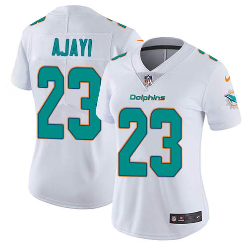 Nike Dolphins #23 Jay Ajayi White Women's Stitched NFL Vapor Untouchable Limited Jersey
