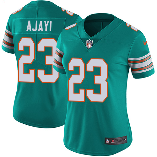 Nike Dolphins #23 Jay Ajayi Aqua Green Alternate Women's Stitched NFL Vapor Untouchable Limited Jers