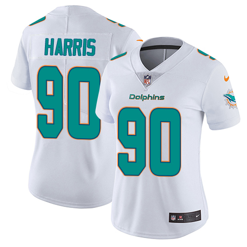 Nike Dolphins #90 Charles Harris White Women's Stitched NFL Vapor Untouchable Limited Jersey