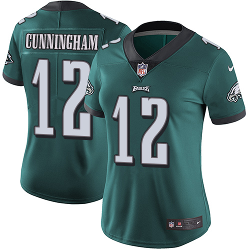 Nike Eagles #12 Randall Cunningham Midnight Green Team Color Women's Stitched NFL Vapor Untouchable