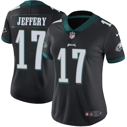 Nike Eagles #17 Alshon Jeffery Black Alternate Women's Stitched NFL Vapor Untouchable Limited Jersey