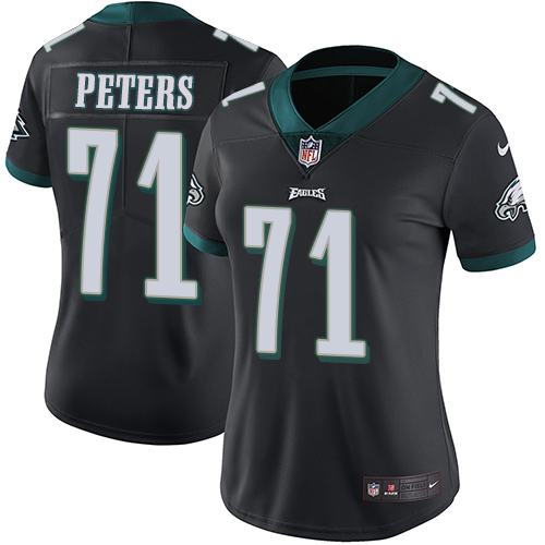 Nike Eagles #71 Jason Peters Black Alternate Women's Stitched NFL Vapor Untouchable Limited Jersey