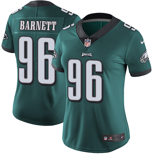 Nike Eagles #96 Derek Barnett Midnight Green Team Color Women's Stitched NFL Vapor Untouchable Limit