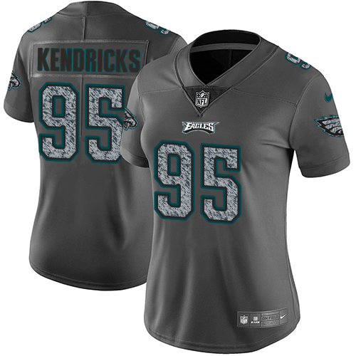 Nike Eagles #95 Mychal Kendricks Gray Static Women's Stitched NFL Vapor Untouchable Limited Jersey