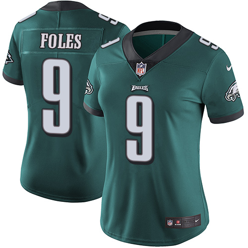 Nike Eagles #9 Nick Foles Midnight Green Team Color Women's Stitched NFL Vapor Untouchable Limited J