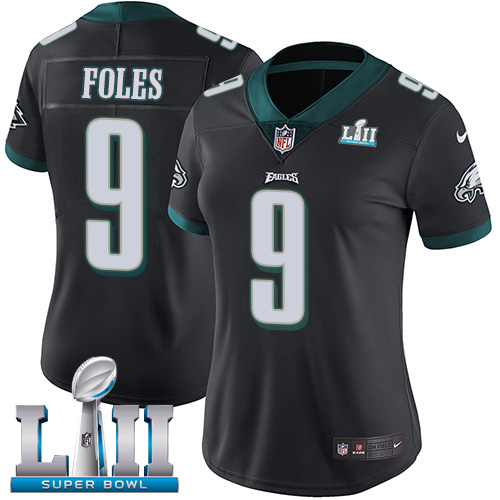 Nike Eagles #9 Nick Foles Black Alternate Super Bowl LII Women's Stitched NFL Vapor Untouchable Limi