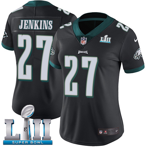 Nike Eagles #27 Malcolm Jenkins Black Alternate Super Bowl LII Women's Stitched NFL Vapor Untouchabl